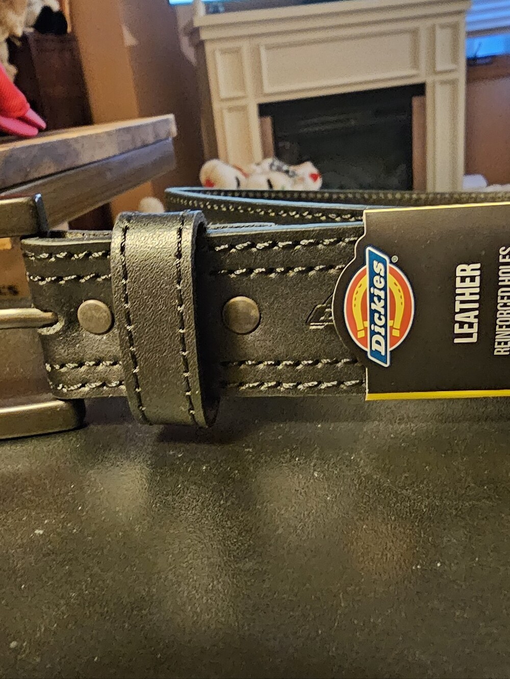 Dickies Leather Belt black small Small 30-32 Industrial Strength